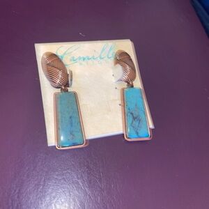 Camille’s Turquoise and Brass Earrings